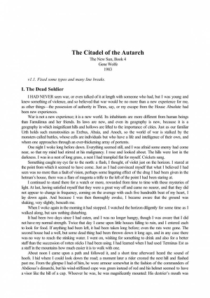 Читать [New Sun 04] The Citadel of the Autarch