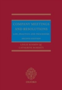 Company Meetings and Resolutions: Law, Practice, and Procedure